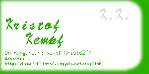 kristof kempf business card